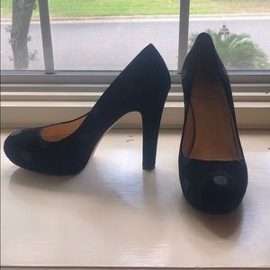 Kate Spade black suede heels